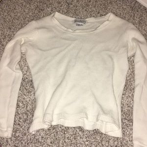 white cropped shirt brandy melville